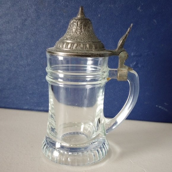Vintage five Glass & Pewter Miniature Beer Stein- - Picture 3 of 10